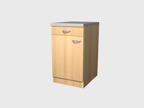 KÜCHEN-UNTERSCHRANK NAMU 50 MEHRZWECK BUCHE DEKOR BEIDSEITIG