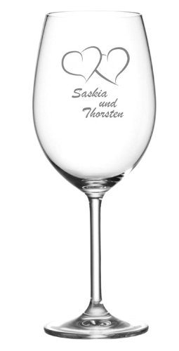rotwein lieblich, rotwein spanien, rotwein trocken - Graviertes Weingläser (1 Glas)