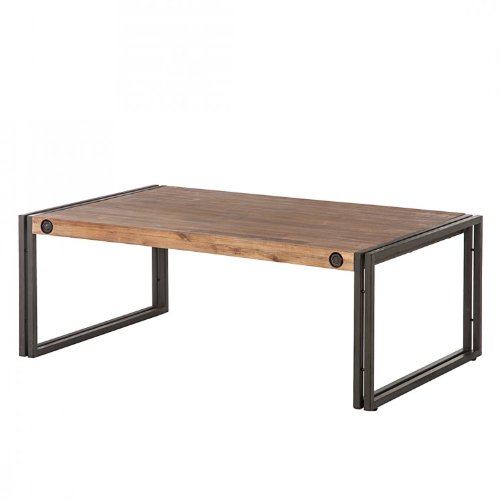 Couchtisch Manchester Akazie Massivholz Stahl Anthrazit - Beistelltisch Wohnzimmertisch Couch Sofa Tisch Home24 NEU