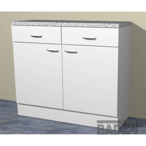 Küche-Unterschrank/ Mehrzweckschrank 100x60 Start Melamin weiß/weiß