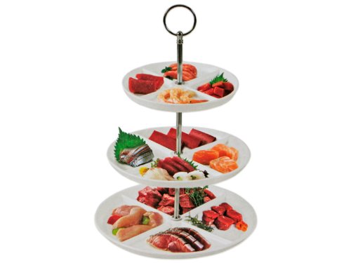Etagere aus Porzellan Servierschale 3 Etagen/ Porzellan Teller, Servier-Platte