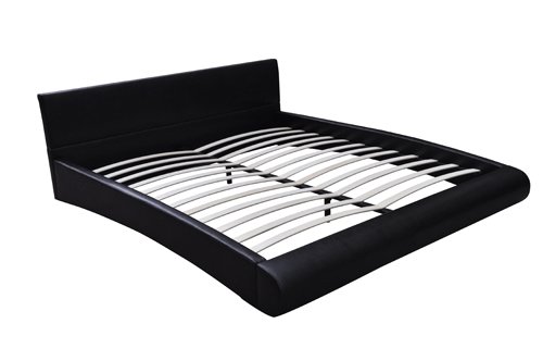 Luxus Polsterbett Doppelbett 180 x 200 cm mit Lattenrost Bett schwarz