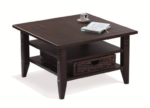 Couchtisch Dublin 06 quadratischer Wohnzimmertisch Wenge 80 x 80 cm