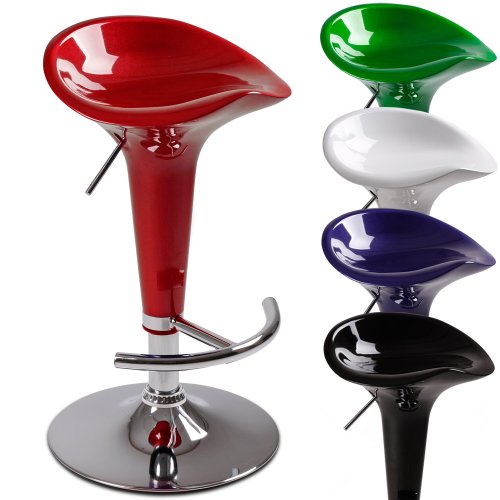 Miadomodo® KBHK01weiß-1er Kunststoff Barhocker(Weiß)-1er