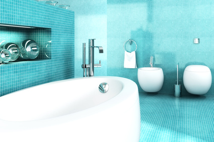 Badezimmer mit Badewanne